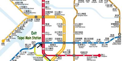 Քարտեզ ավտոբուսի կայարանում Тайбэя 